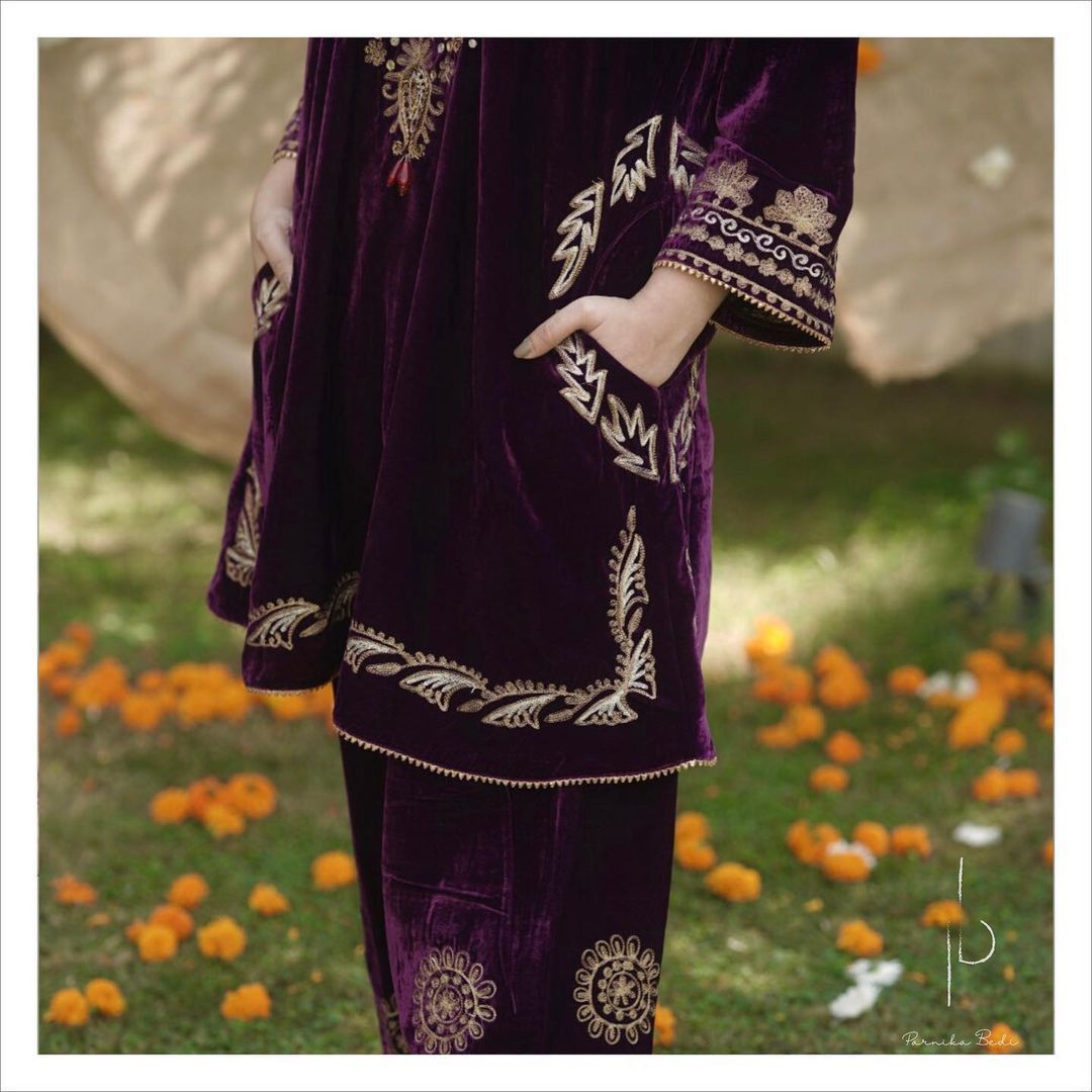 LG 1775 Designer Velvet Kurtis With Bottom Catalog